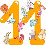 number eleven and 11 toys