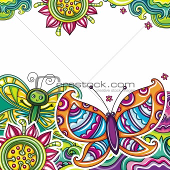 Abstract floral card (series)