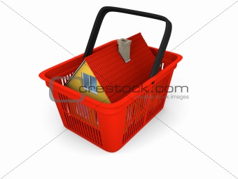 House in shopping basket