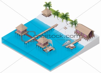 Vector isometric tropical resort