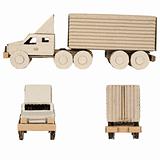 truck made of corrugated cardboard