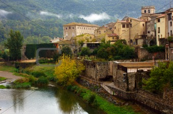 medieval town of Besalu, Catalonia. Spain