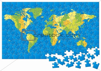 World map puzzle 