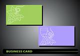 business card with a bunch of grapes