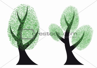 Image 4690785: green fingerprint tree, vector from Crestock Stock Photos