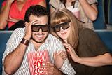 Scared Couple With 3D Glasses