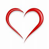 Red Love Heart Vector