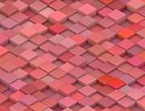 abstract 3d gradient backdrop cubes in tangerine red