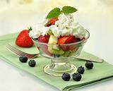fruit salad with cream 