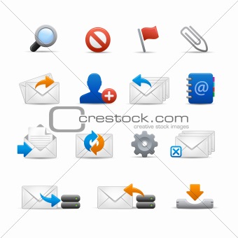Professional e-mail Icons - Set 3 of 3 // Soft Series