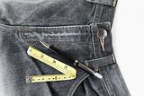 Jeans and measuring tape