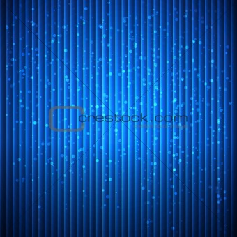 Abstract blue background with lines and small particles