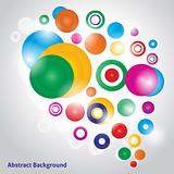 Abstract colorfull vector background with different colorful bubbles