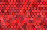 abstract 3d render hexagon backdrop in red colors 