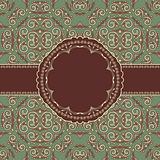 vector vintage seamless floral pattern with frame for your text