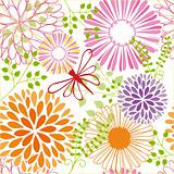 Springtime colorful flower seamless pattern