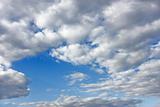 Cloudscape with white clouds