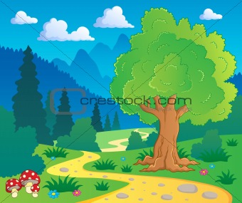 Cartoon forest landscape 8