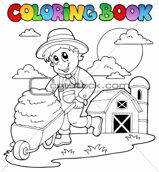 Coloring book farm theme 3