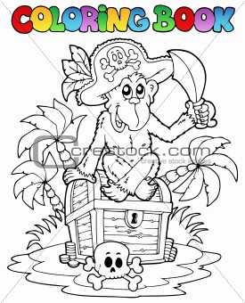 Coloring book with pirate theme 3