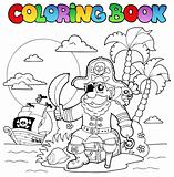 Coloring book with pirate theme 4