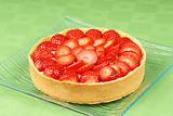 Strawberry and custard tart