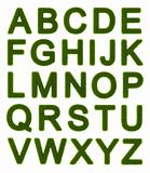 Green alphabet - capital letters