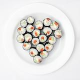 Close-up of maki sushi rolls