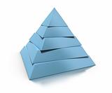3d pyramid, five levels