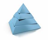 3d pyramid, four levels