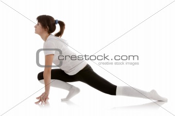 Image of a girl practicing yoga
