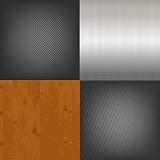 Set Of Metal And Wood Texture Background