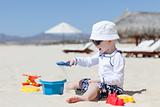 toddler at the beach