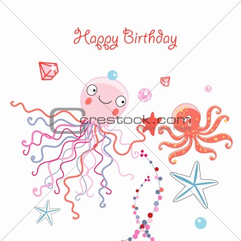 jellyfish and octopus