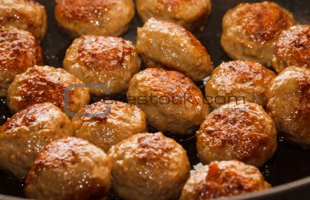 Close-up of meatballs