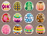 cartoon Easter egg stickers