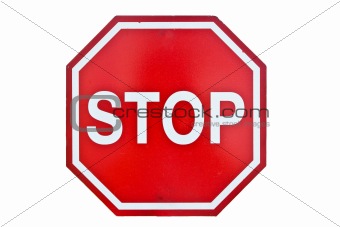 stop sign isolated on white 