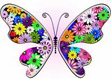 Vivid fantasy floral butterfly