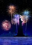 Fire Works On New York