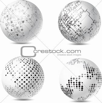 Abstract tech spheres