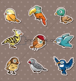 cartoon bird stickers