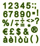Green alphabet - Numbers and Symbols
