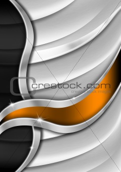 Orange and Metal Business Background