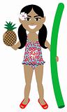 Hawaiian Girl Swimsuit