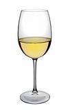 White wine glass, isolated