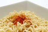 Instant noodles with chili powder on top