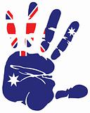 hand print flag of australia