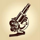 Vector microscope illustration