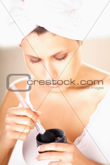 Girl doing makeup