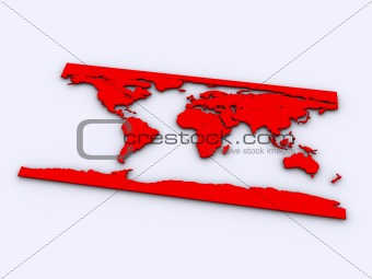 red world map
